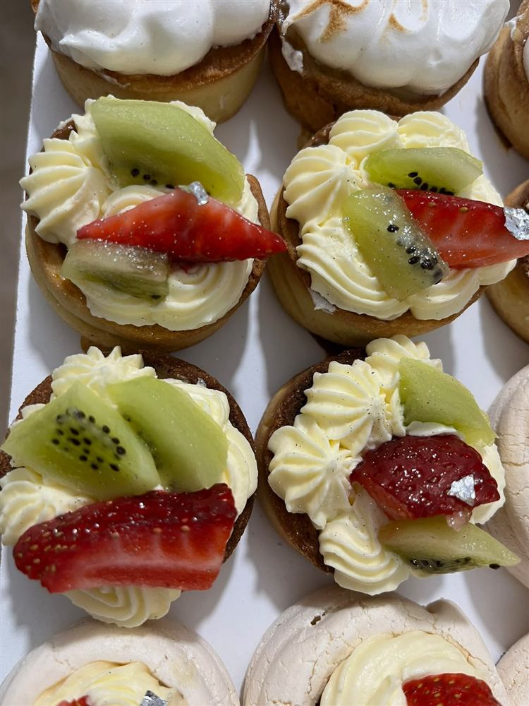 Mini tartas de frutas, detalle